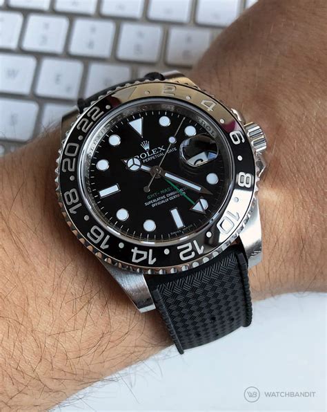 rubber strap rolex gmt|Rolex master ii rubber bands.